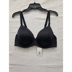 Bali One Smooth U Underwire Bra Black Full Coverage DFB169 40C New